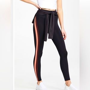 Splits59 Black Contouring High Rise Leggings / Revolve / Side Stripes